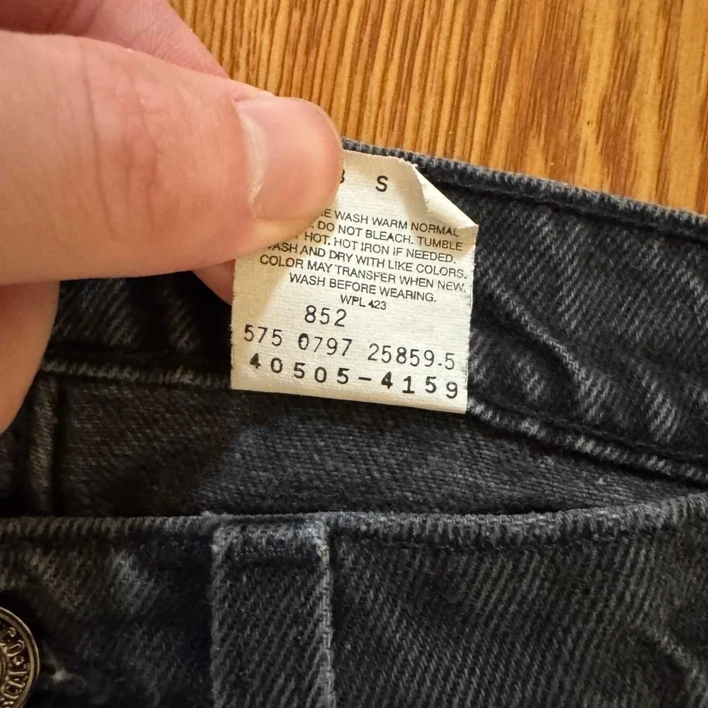 Levi's 505 Men's Jeans Orange Tab Fits 30x29 Black 90s Vintage